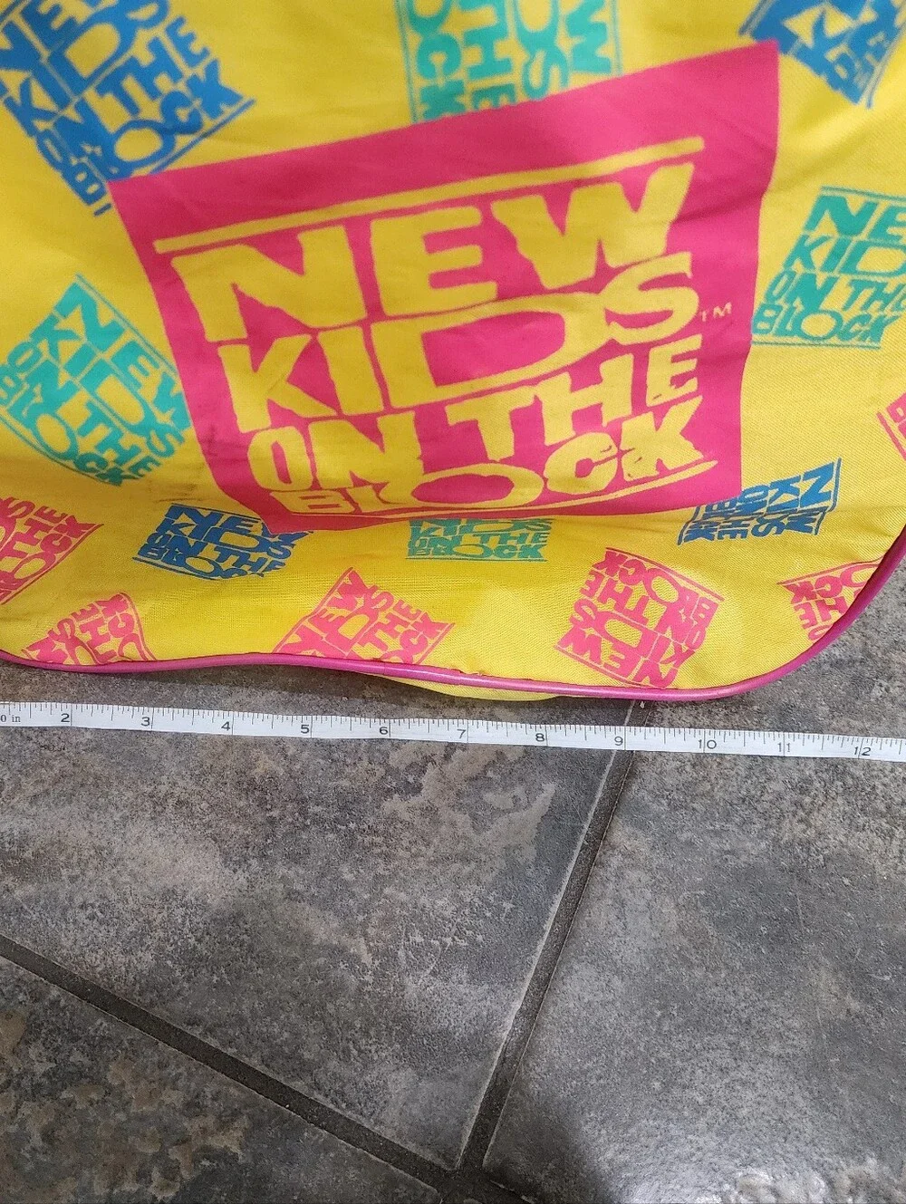 Vintage 1990 New Kids On The Block Overnight Travel Sleeping Bag Case Duffel Bag
